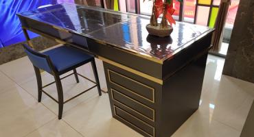 鑲邊鈦金不銹鋼辦公桌